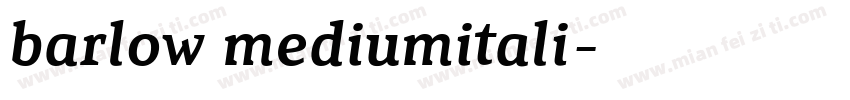 barlow mediumitali字体转换